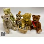 Five Steiff Club Edition teddy bears, comprising 1998 School Beginner Bear, white tag 420139,