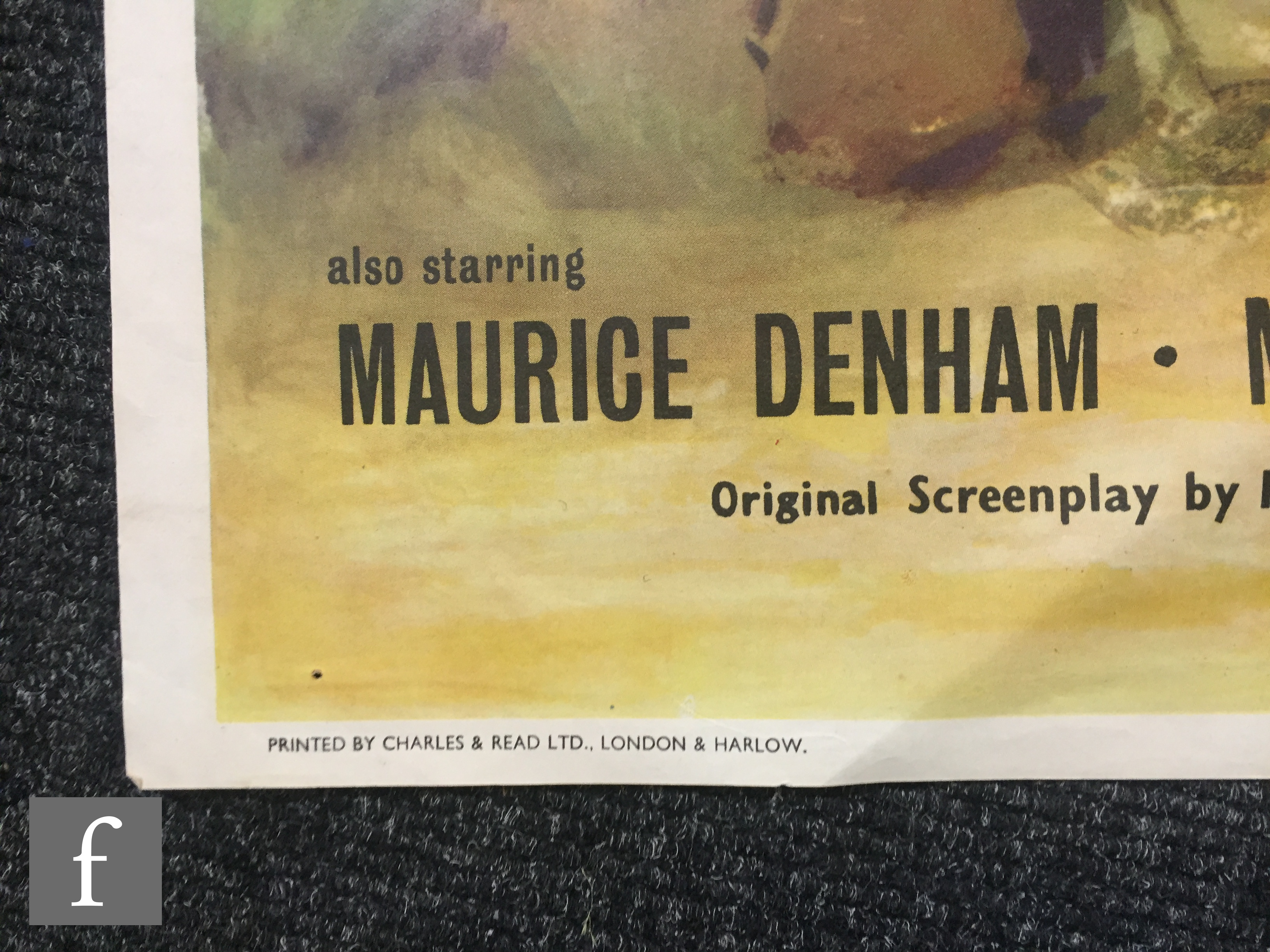 A Checkpoint (1956) British Quad film poster, artwork by Angelo Cesselon, printed by Charles & - Image 4 of 7