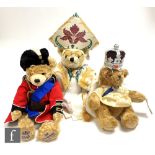 A collection of assorted teddy bears, to include Hermann, Canterbury Bears, Steiff, Russ, etc. (