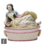 A 19th Century bisque butter or egg dish,