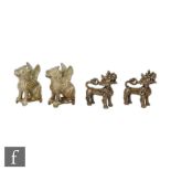 A collection of 19th/20th Century Chinese/Tibetan bronze cast copper alloy figures, to include a