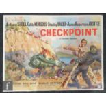 A Checkpoint (1956) British Quad film poster, artwork by Angelo Cesselon, printed by Charles &