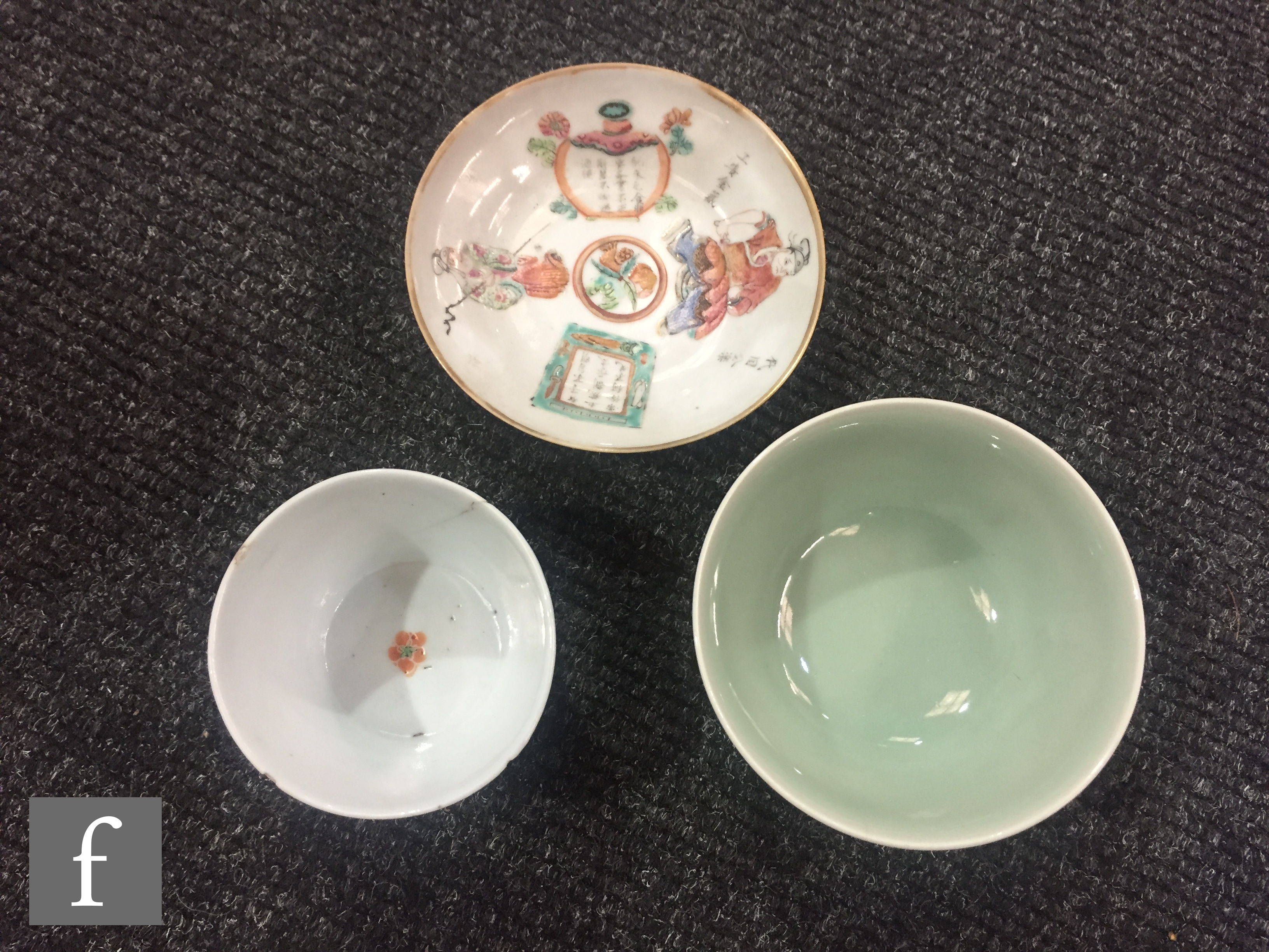 A small collection of 19th/20th Century Chinese porcelain items, to include a Wu Shuang Pu, ( - Image 2 of 11