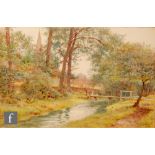 WILMOT PILSBURY (1840-1908) - 'Bearing Tribute to the River..' watercolour, signed and dated 1898,