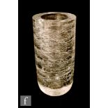 Timo Sarpaneva - Iittala - A cast glass Archipelago series vase of cylindrical form with external