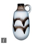 BAY Keramik - A large Fat Lava floor jug of ovoid form with collar neck and loop handle, decorated