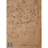 Albert Wainwright (1898-1943) - A study of female nudes in repose, together with a sketch of a young