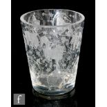 After Vera Liskova - J & L Lobmeyr - A post war clear crystal tumbler vase of cylindrical form