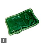 Georges Dreyfus Paris - A French Art Nouveau Green Majolica advertising ashtray, relief moulded with