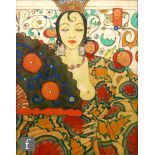 Albert Wainwright (1898-1943) - 'Salome', watercolour, signed with monogram, framed, 36cm x 29cm,