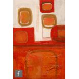 Trevor Coleman (South African, Born 1936) - Abstract forms in red and orange, oil and collage on