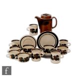 Arabia - A collection of assorted Ruija pattern coffee and teawares comprising six breakfast