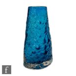 Geoffrey Baxter - Whitefriars - A Textured range Volcano vase, pattern number 9717 in Kingfisher