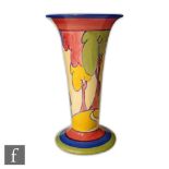 Clarice Cliff - Pastel Autumn - A shape 279 vase circa 1930 hand painted with a stylised tree and