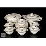 In the manner of Millicent Taplin - Wedgwood - A small collection of 1930s Art Deco Moonstone dinner