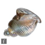 Flavio Poli - Seguso - A large Italian Murano bowl in the form of a stylised seashell with fine