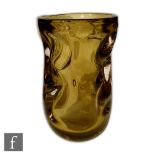 Geoffrey Baxter - Whitefriars - A Knobbly range vase, in Sage Green, height 19cm.
