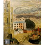 S. K. Leslie (Mid 20th Century) - 'A Caernarfon Harbour', gouache, signed and dated 1962, framed,