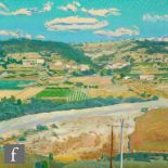 Gordon Miles (Contemporary) - A sunlit landscape, oil on canvas, framed, 57.5cm x 57.5cm, frame size
