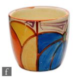 Clarice Cliff ? Melon - A small egg cup circa 1929 hand painted with stylised fruit, FANTASQUE and