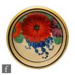Clarice Cliff - Gay Day - A pin dish circa 1932, hand painted with stylised flowers and foliage with