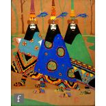 Albert Wainwright (1898-1943) - The Three Kings, gouache on buff paper, signed with monogram,