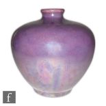 Ruskin Pottery - An early 20th Century vase of ovoid form with a squat collar neck, the whole