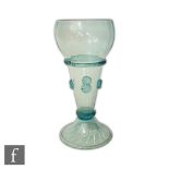 James Powell and Sons (Whitefriars) - Harry Powell - An early 20th Century glass roemer, circa 1906,