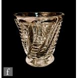 Tom Pitchford - Thomas Webb & Sons - A Rembrandt Guild vase with a circular foot and conical body
