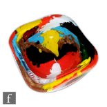 Dino Martens - Aureliano Toso - A small Italian Murano glass Oriente bowl of rounded square