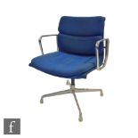 Charles and Ray Eames - Herman Miller - An Eames aluminium (EA) group swivel chair, upholstered in