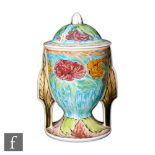 Ernst Fuchs - Rosenthal - A boxed later 20th Century twin handled vase and cover decorated with