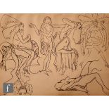 Albert Wainwright (1898-1943) - A sketch depicting studies of female show girls and dancers in