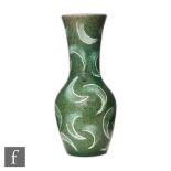 Beswick - A 1950s post war shape 1613 vase decorated in a mottled green with white brush stroke