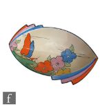 Clarice Cliff - Poplar - A shape 475 Daffodil bowl circa 1932, hand painted with a stylised