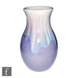 Michael Anderson - A Danish studio pottery baluster vase decorated in a mottled purple glaze with