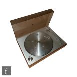 Bang & Olufsen - A Beogram 1202 turntable record player, with brushed metal case and wooden