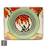 Clarice Cliff - Honolulu - A Biarritz dinner plate painted to the whole body with a stylised tree
