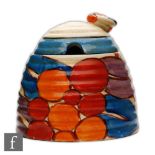 Clarice Cliff - Berries - A large Beehive honeypot circa 1930 hand painted with abstract fruit and