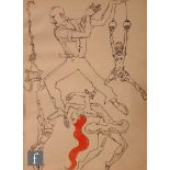 Albert Wainwright (1898-1943) - A study of circus performers including acrobats and dancers, the