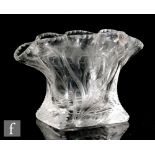 Stevens & Williams - A small late 19th Century clear crystal glass posy vase having a flared