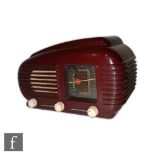 Tesla - Talisman - A 1950s Czechoslovakian streamline radio model 308 U of teardrop form, cased in