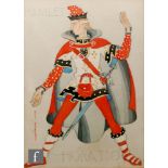 Albert Wainwright (1898-1943) - 'Horatio', (Hamlet), costume design, watercolour, signed, framed,