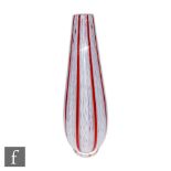Dino Martens - Aureliano Toso - An Italian Murano Zanfirico glass vase of footed tapered form