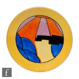 Clarice Cliff - Sunray (Night & Day) - A dish form plate circa 1929 hand painted with a stylised