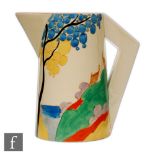 Clarice Cliff - Seven Colour Secrets - A large Conical lemonade jug with a stylised coastal