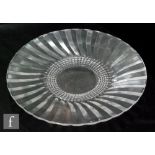 Jan Johansson - Orrefors - A large later 20th Century Expo plate decorated with radial slice cuts,