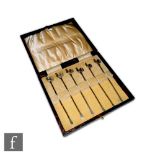 Unknown - A set of six hallmarked silver 1930s cockerel cocktail sticks, Birmingham 1930, cased.