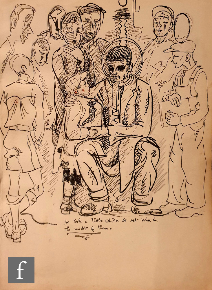 Albert Wainwright (1898-1943) - A sketch showing various studies of young men in various poses, to - Bild 2 aus 2