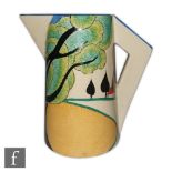 Clarice Cliff - May Avenue - A large Conical shape jug circa 1933, hand painted with a stylised